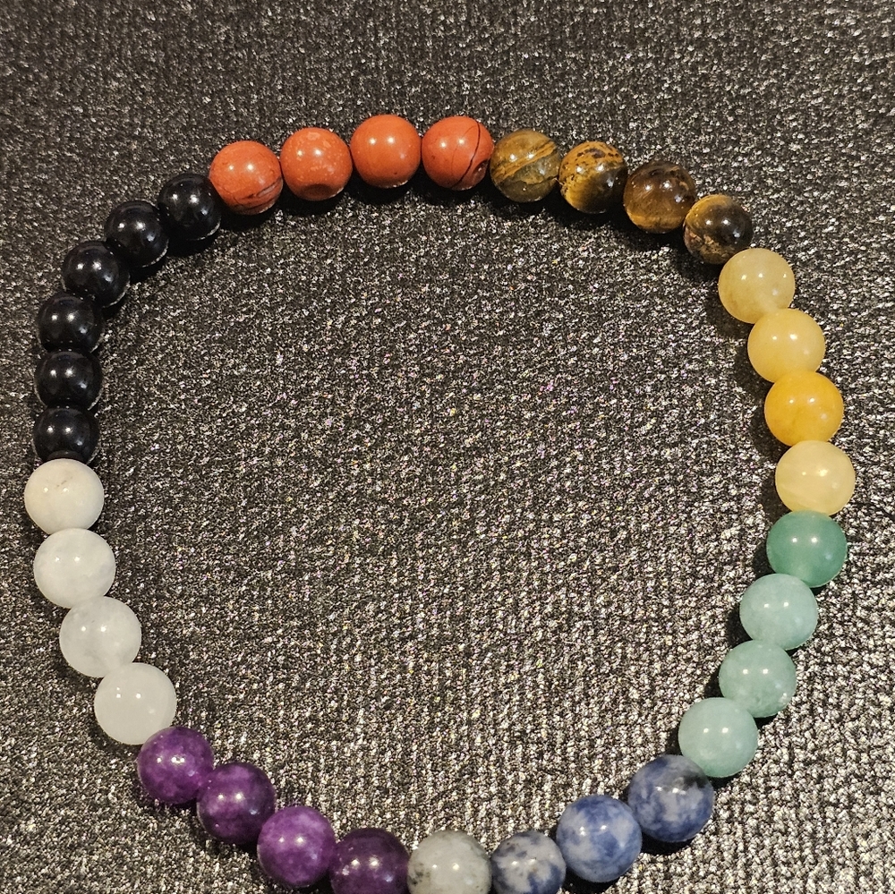 7 stone chakra bracelet